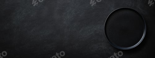Preview: Black Banner with Empty Black Plate.