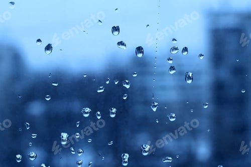 Preview: Water drops on window glass