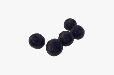 Scattered dark blueberries