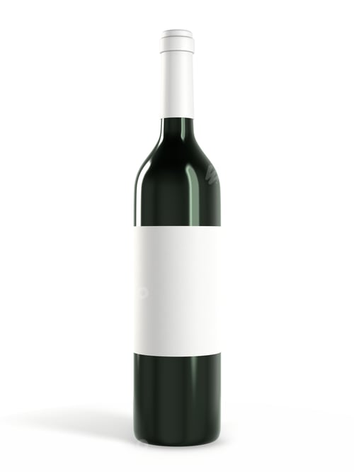 Preview: Wine bottle mockup with blank label