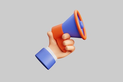 Preview: Stylized Megaphone in Hand