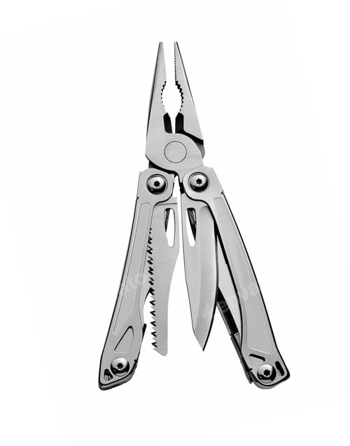 Preview: metallic multitool isolated