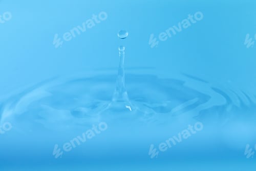 Preview: Abstract background of splash of color water, collision of colored drops