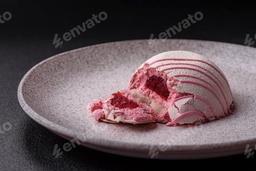Preview: Delicious sweet colorful mochi desserts or ice cream with rice dough and toppings