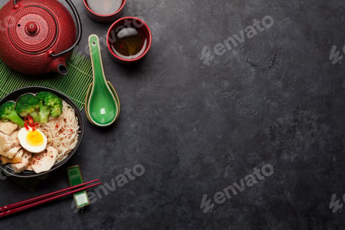 Preview: Asian noodle ramen soup