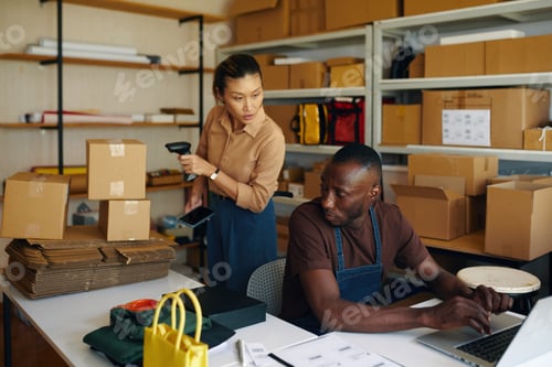 Preview: People Working With Goods In Team