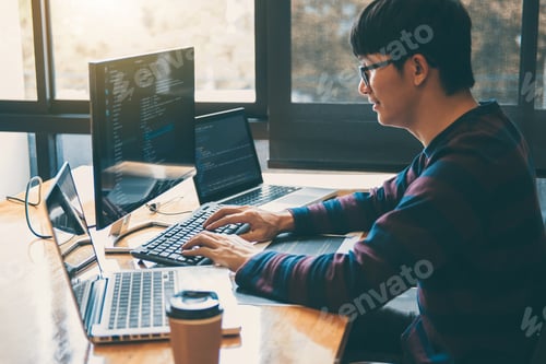 Preview: Professional Development programmer working in programming website a software and coding technology