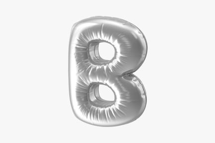 Preview: Silver Foil Balloon Letter B