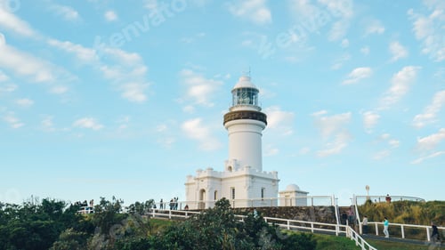 Preview: Byron bay lighthouse at sunset ocean view