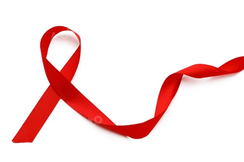 Preview: Breast Cancer Awareness pink ribbon isolated on white