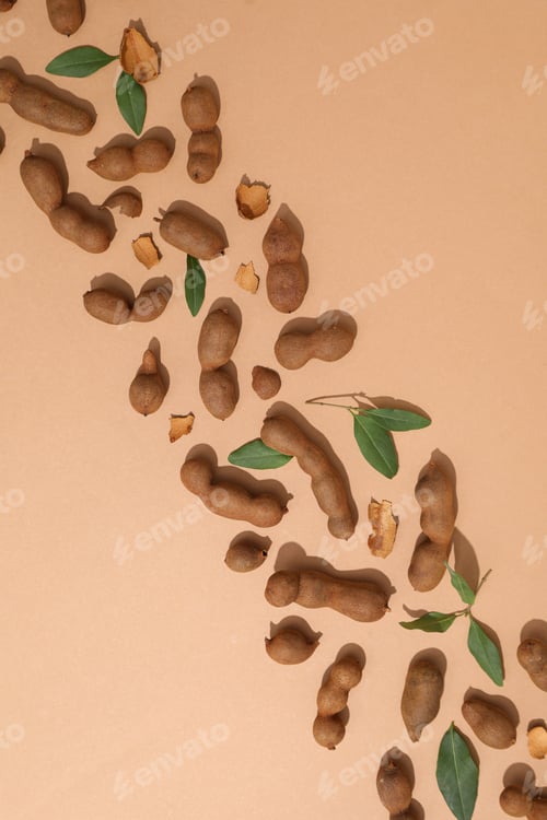 Preview: Tamarind, concept of tasty food, fresh tamarind fruit