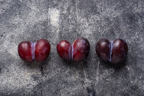 Preview: Ugly plums. Abnormal organic fruit