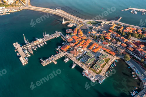 Preview: Top view of Nessebar old town at the Black Sea coast in Bulgaria