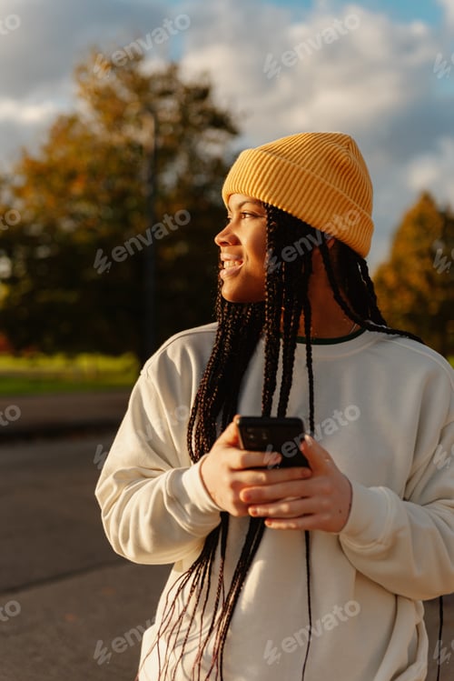 Preview: vertical portrait of young black girl