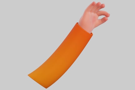 Preview: Stylized 3D Hand Pinching Gesture