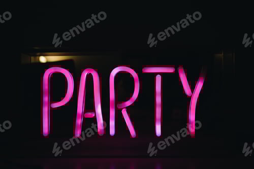 Visualização: Festa de luz neon
