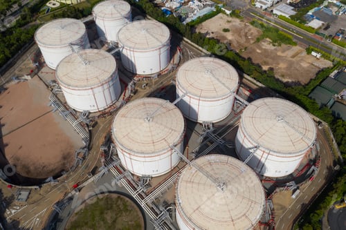 Preview: Tuen Mun, Hong Kong 19 July 2020: Coal fired power plant with oil tank in Hong Kong