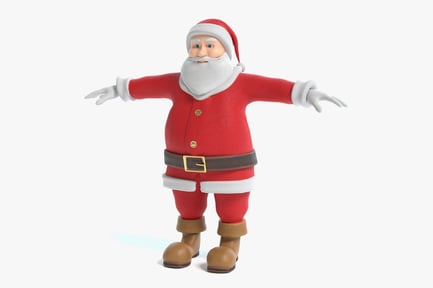 Preview: Toon Santa Claus with Classic Suit