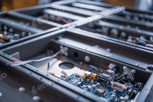 Preview: Metal components and microcircuits blanks in laboratory