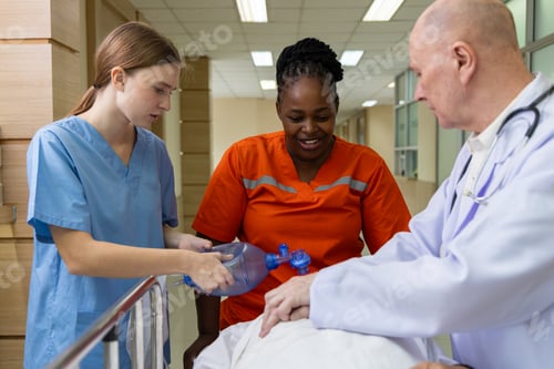Preview: Emergency medical team rushing patient on stretcher