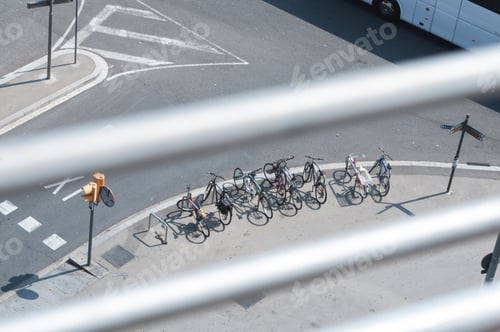 Preview: City bicycles from above