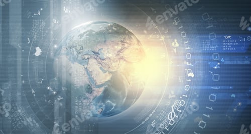 Preview: Global Technology Abstract Visualization with Digital Elements