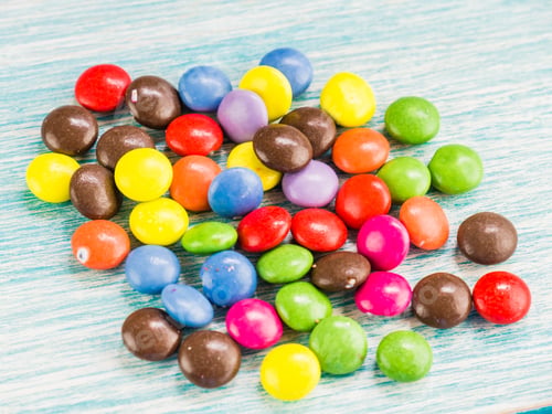 Preview: Closeup shot of colorful chocolate candy