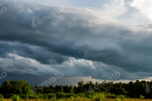 Preview: colorful dramatic sky with cloud at sunset.