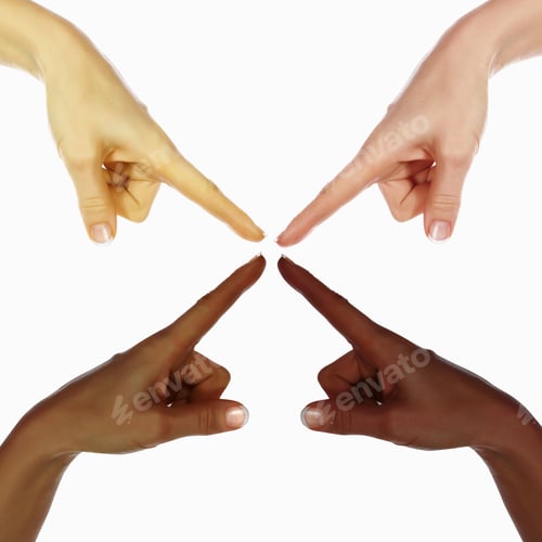 Preview: Picture Of Human Hands Of Persons Of Different Races