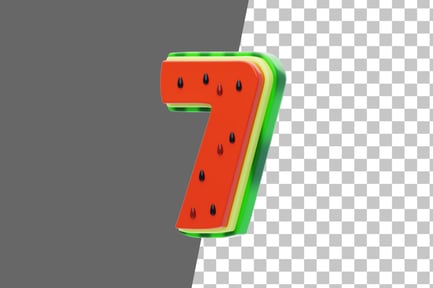Visualização: Ícone 3D do Watermelon 7