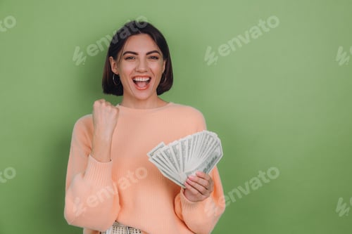 Preview: Young woman in casual sweater