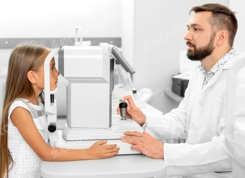 Preview: Doctor holding eye equipment