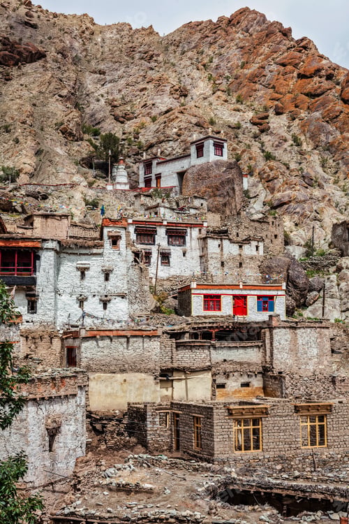 Preview: Houses in Himalayas. Hemis, Ladakh, India