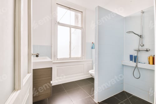 Preview: Modern shower and toilet