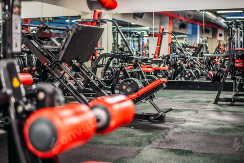 Preview: Gym interior with exercises