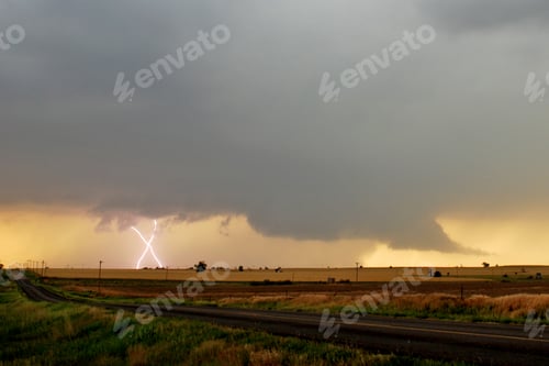 Preview: Lightning strikes near Russell, Kansas, USA