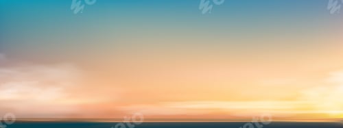 Preview: Sky Blue,Cloud Background,Horizon Spring Clear Sky in Morning by the beach