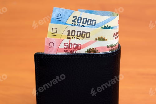 Preview: Malagasy ariary in the black wallet