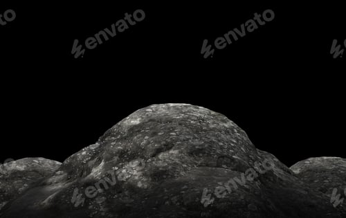 Preview: Stone podium on dark black background.