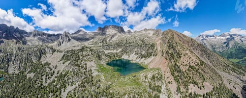 Preview: Batisielles lakes and peaks at baclground in Benasque Valley, Spain
