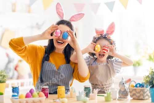 Preview: family preparing for Easter
