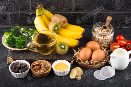 Preview: Assortment of products containing melatonin