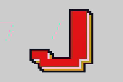 Preview: Pixel art "j" logo
