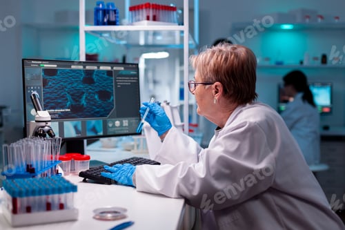 Preview: Test tube in modern engineering laborator medical virus