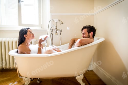 Preview: Couple of lovers in the bathroom