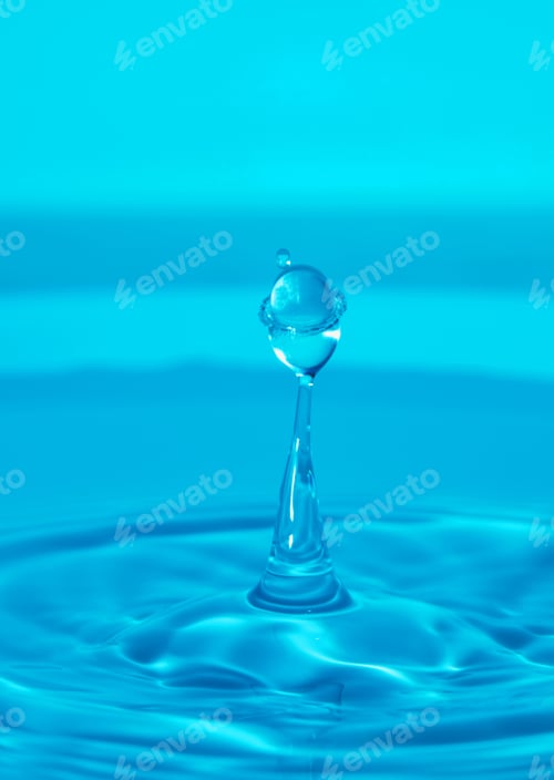 Preview: Abstract background of splash of color water, collision of colored drops, the concept