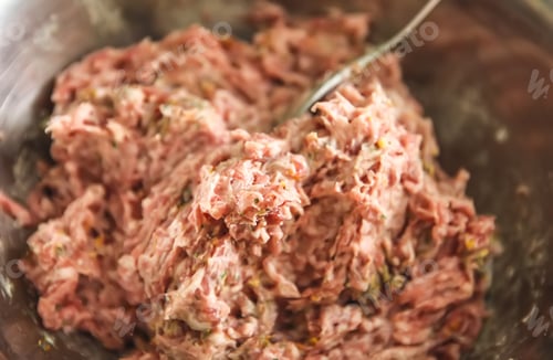 Minced meat close up.