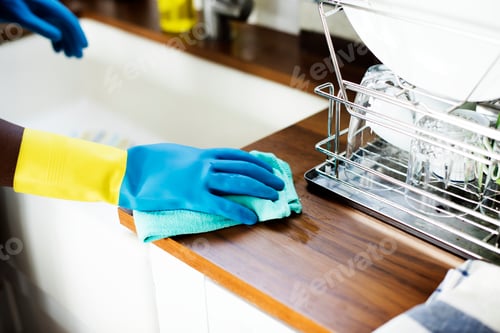 Preview: Black woman doing house chores