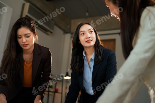 Preview: Businesswomen collaborating on a project in an office