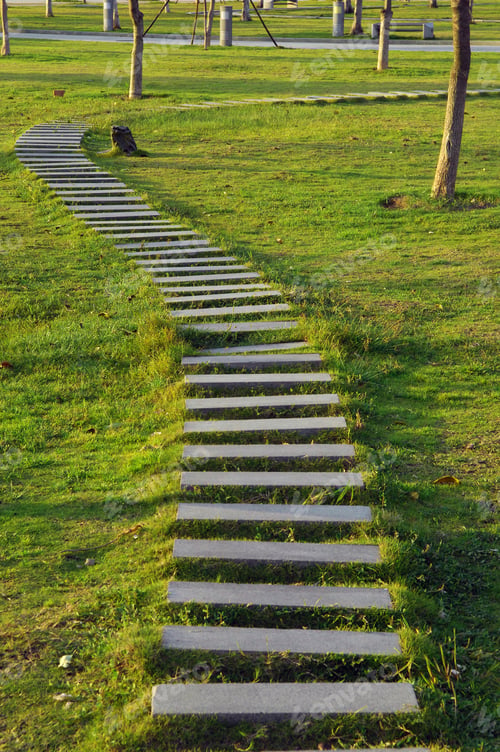 Preview: Stone Walkway Winding In Garden